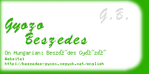 gyozo beszedes business card